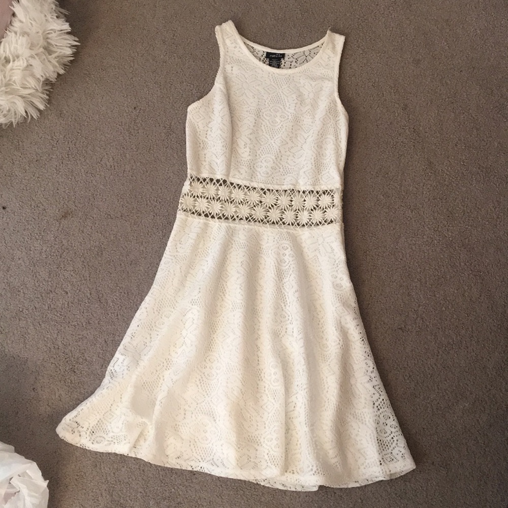 White Skater Style Dress